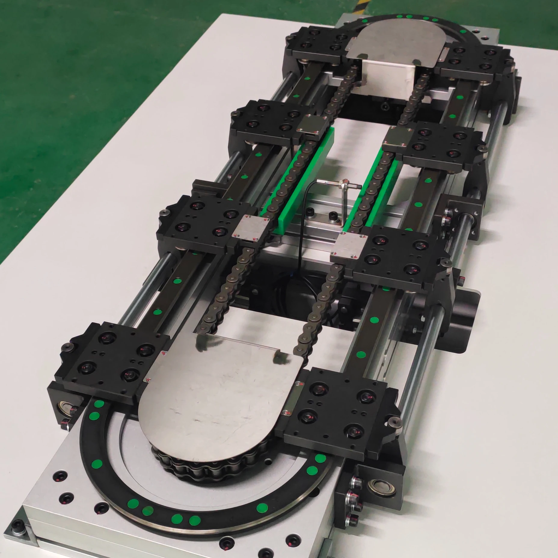 Guide Circular Motion Arc Conveyor Linear Guide 12 Stations Precision Link Conveyor Automatic Circulation Conveyor Equipment