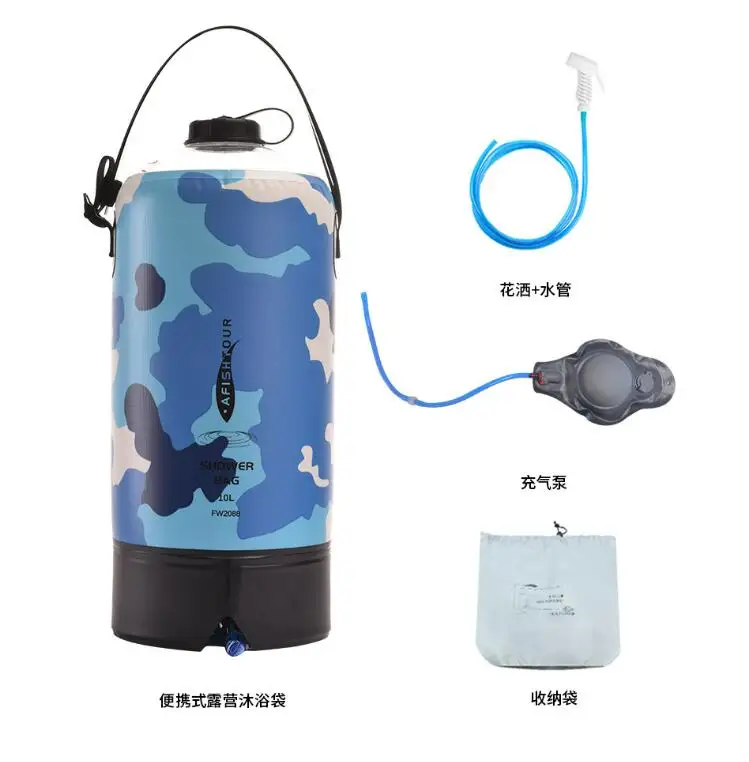 

2024 Portable PVC Self-Driving Travel Camping Shower Caddy Bag Multifunctional Toilet Set New Design Bath Product