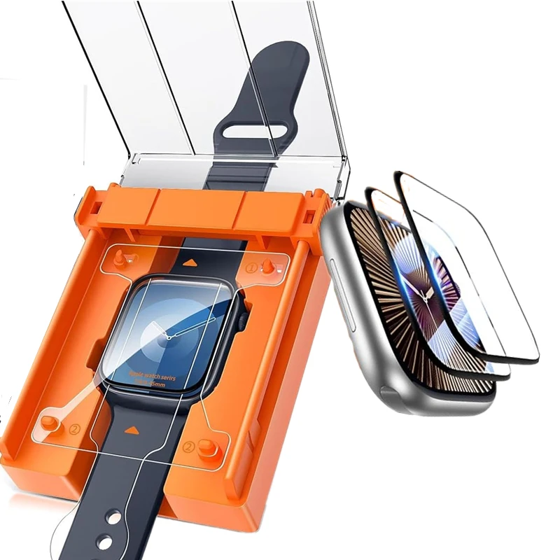 2pack Protective Film for Apple Watch Series 10 46mm 42mm with Tool HD Clear Soft Film for iWatch Screen Protector