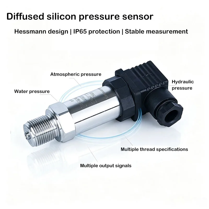 Diffused silicon pressure transmitter liquid level sensor 4-20mA/0-10V water supply liquid level pressure water level measuremen