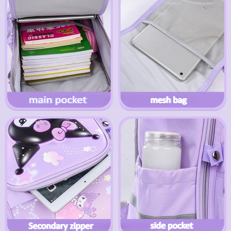 جديد 2025 حقائب مدرسية على شكل شخصية أنيمي خفيفة الوزن على شكل شخصية أنيمي سانريو ميلودي كاواي حقائب مدرسية لطيفة للفتيات في المدارس الابتدائية والسفر للأطفال #2