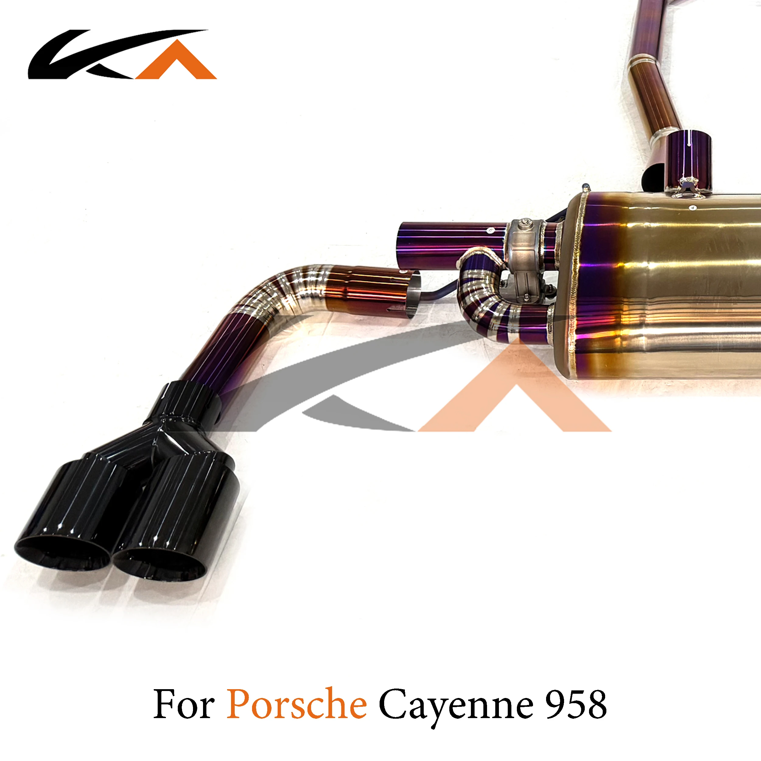 KA Tuning Titanium Catback Exhaust System for Porsche Cayenne 958 with Muffler Valve Performance