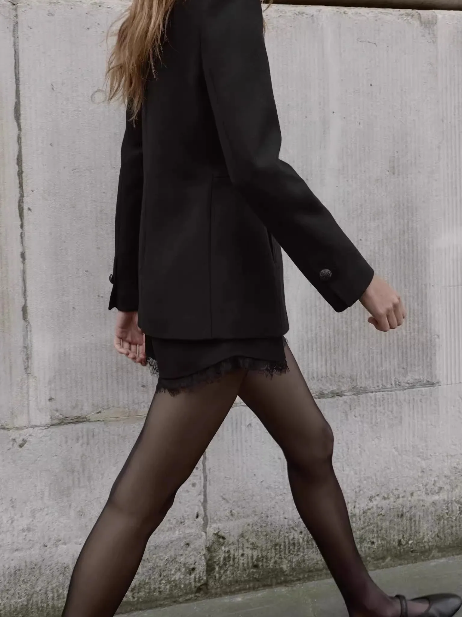 

Winter New Women's Long Sve Collar Double Breasted Mixed Fiber Coat Jaet oulder Padded Regular Length Commute Sle