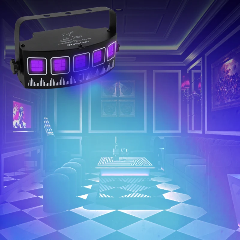 RGBYPW LED Novelty Ambient Light USB Powered Sound Activated With Remote Control Effect Projector For DJ Disco KTV Bar Wedding
