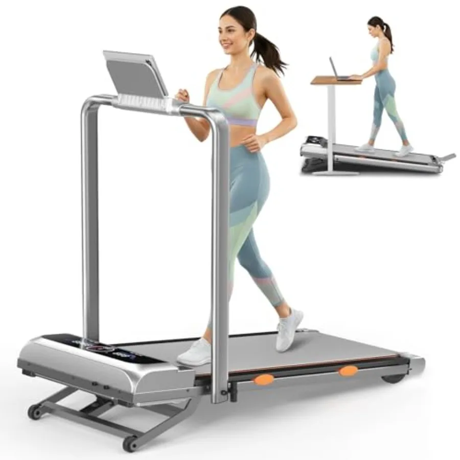 

Беговая дорожка под столом с 15-ступенчатым автоматическим изменением угла наклона и ручкой, грузоподъемность 450 фунтов, UI-экран, тихий двигатель 3.5 л.с., встроенные динамики