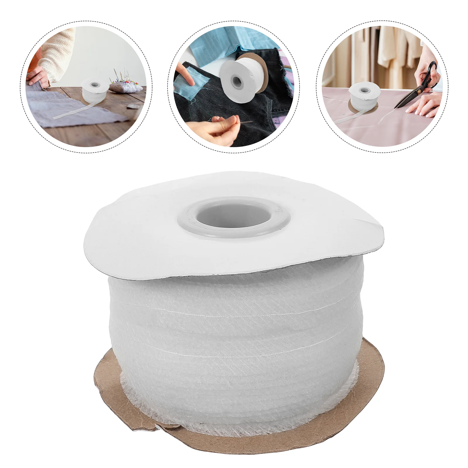 

Non-woven Fabric Panel White Duct Tape Interfacing Strips Decorate Clothes Wrapping Lining Fusible for Sewing Fabrics