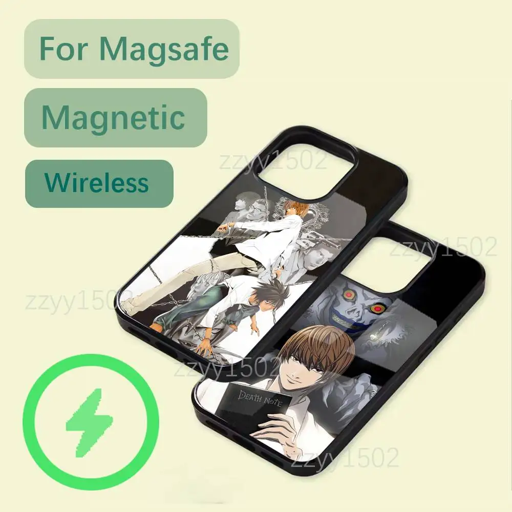 

Anime D-Death Note L Kira for iPhone 17,16,15,14,13,12,11 Pro,Max,Plus,X,XS,XR,SE4,E Mini Charging with MagSafe Phone Case