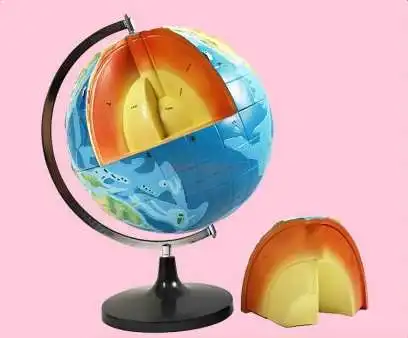 Earth internal structure model three-dimensional globe model 32cm teaching instrument junior high school geography teaching aid