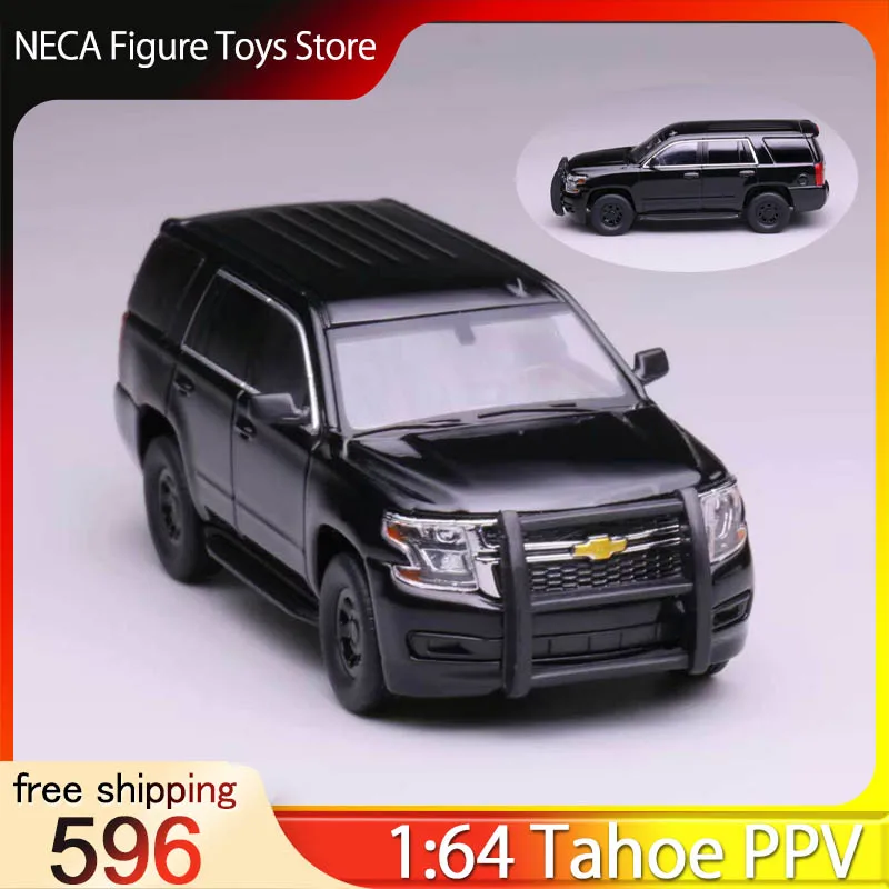 

596 1:64 Модель внедорожника Chevrolet Tahoe PPV (полицейская версия) из сплава, в наличии. Коллекционная игрушка для любителей полицейских и аварийно-спасательных машин.