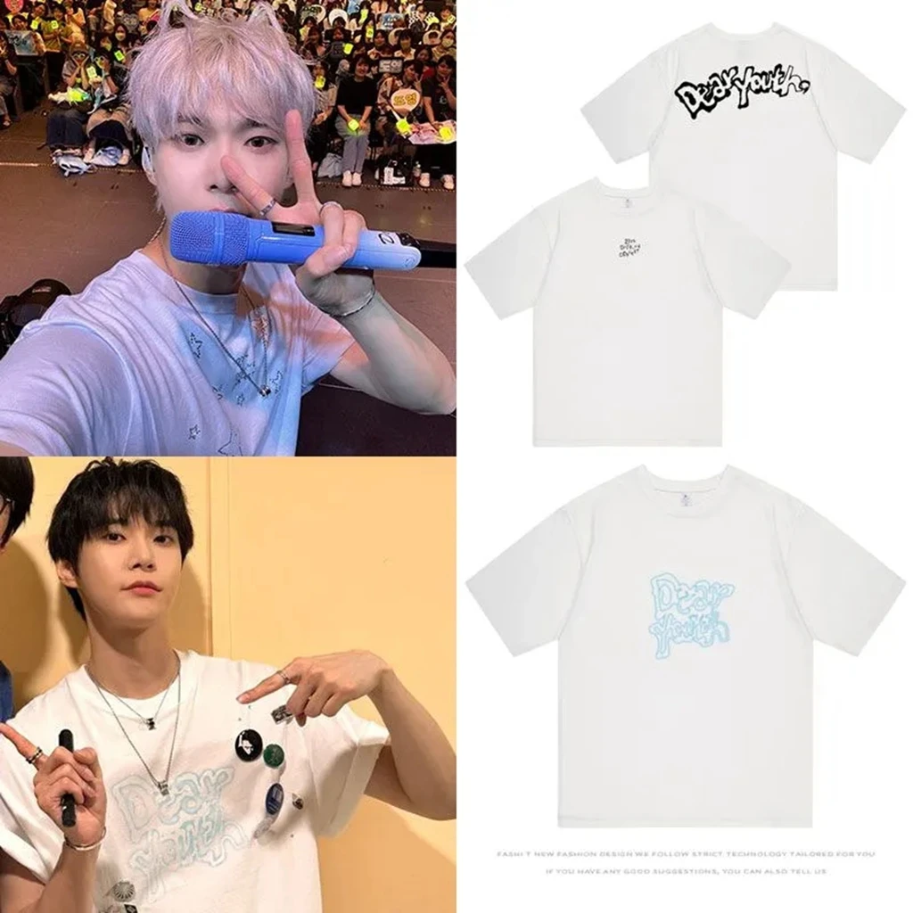 Stern gleichen ins T-Shirt nct127 doyoung Dear youth Tour T-Shirt Frauen Männer koreanischen Stil Sommer übergroße Baumwolle T-Shirt