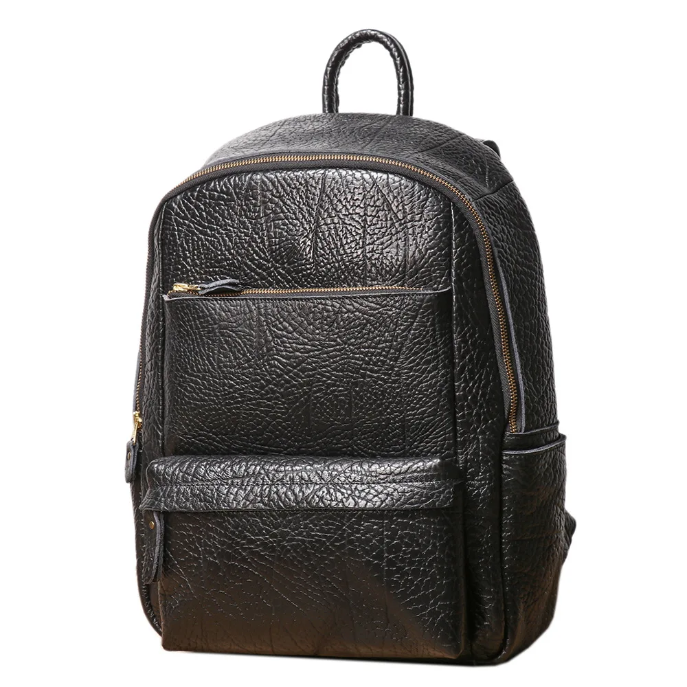 Genuine Leather Men's Travel Backpack, Spacious Laptop Bag