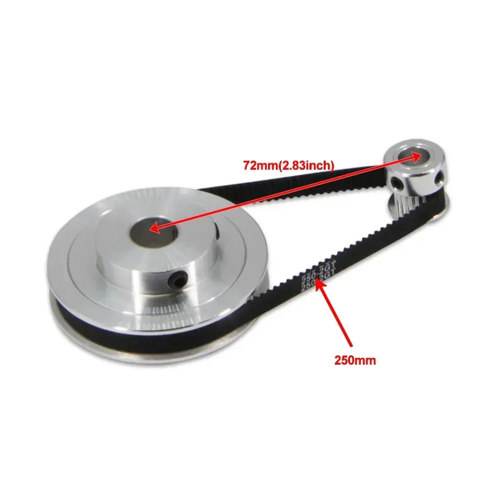 

Synchronous Wheel 20 & 80 Teeth Aluminium Timing Pulley With 250mm Belt Aluminium Alloy High Quality Belt Transmission