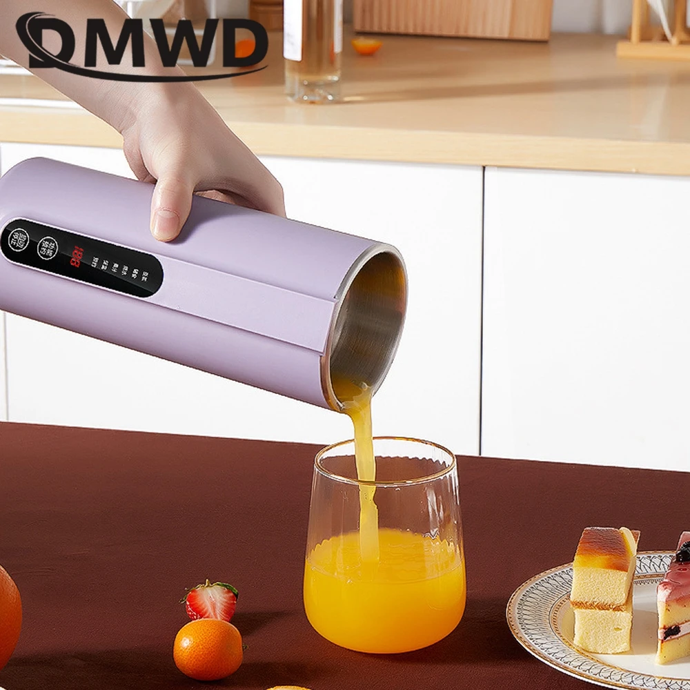 DMWD macchina per il latte di soia per uso domestico 300ml interruttore per alimenti frullatore per frutta miscelatore Mini spremiagrumi estrattore di verdure scaldabagno senza filtro