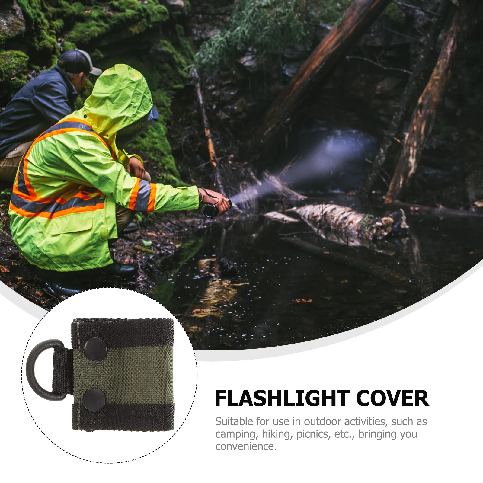 

Flashlight Lampshade Cover Oxford Cloth Waterproof Protective Outdoor Gear Holder Torch Belt Strap Detachable