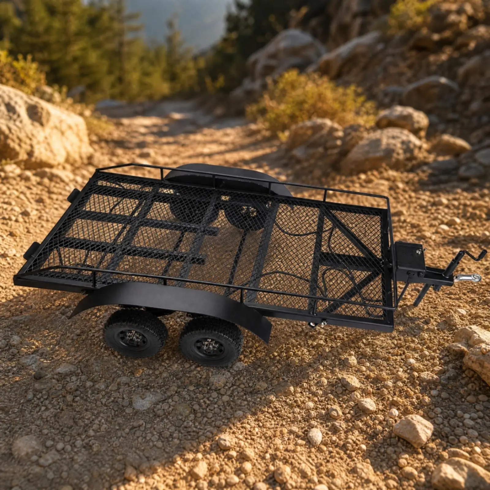 1/10 Scale RC Trailer Sturdy 1/10 Scale RC Flatbed Trailer Compatible