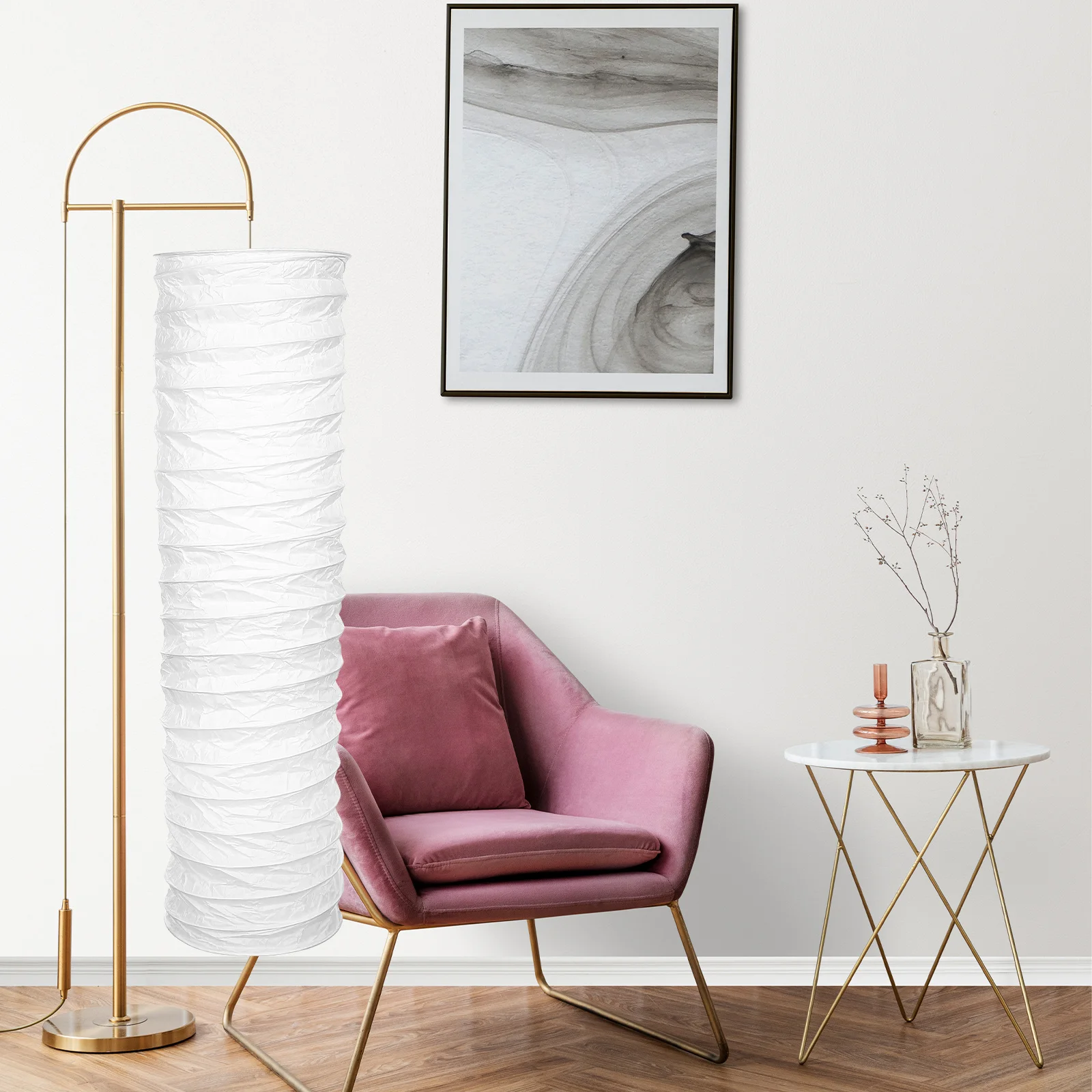 

Floor Lamp Shade Foldable Paper Rice Washi Minimalist Nordic Soft Light Transmission Home Bedroom Hotel Office Decor Lamp Cover
