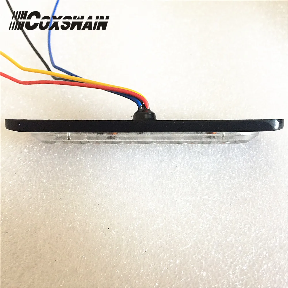 

Car external warning light LED surface mounting grill light, 0.3" thin, 17 flash patterns, 6 * 3W LED, can Sync/Alter flash (A6)