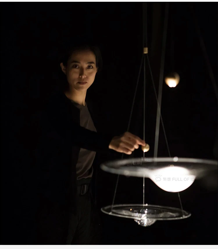 Estilo romântico moderno lágrima de vidro LED luzes pingente convenientes lâmpadas em forma de disco para ﻿ Lustres de decoração para casa de restaurante