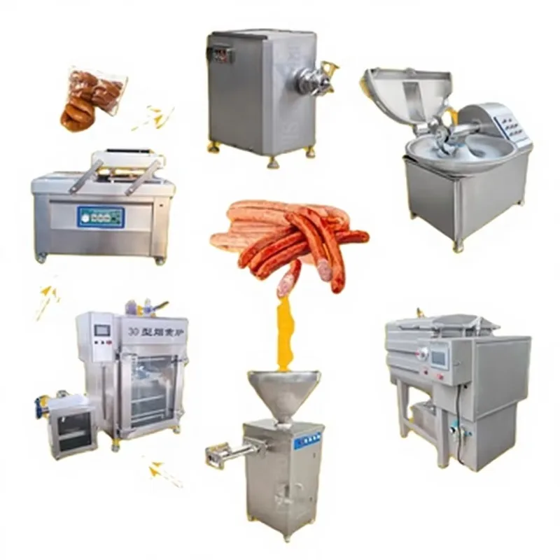 Stainless Steel Hydraulic Sausage Stuffer Forms Core Part of Complete Salami Sausage Production Line