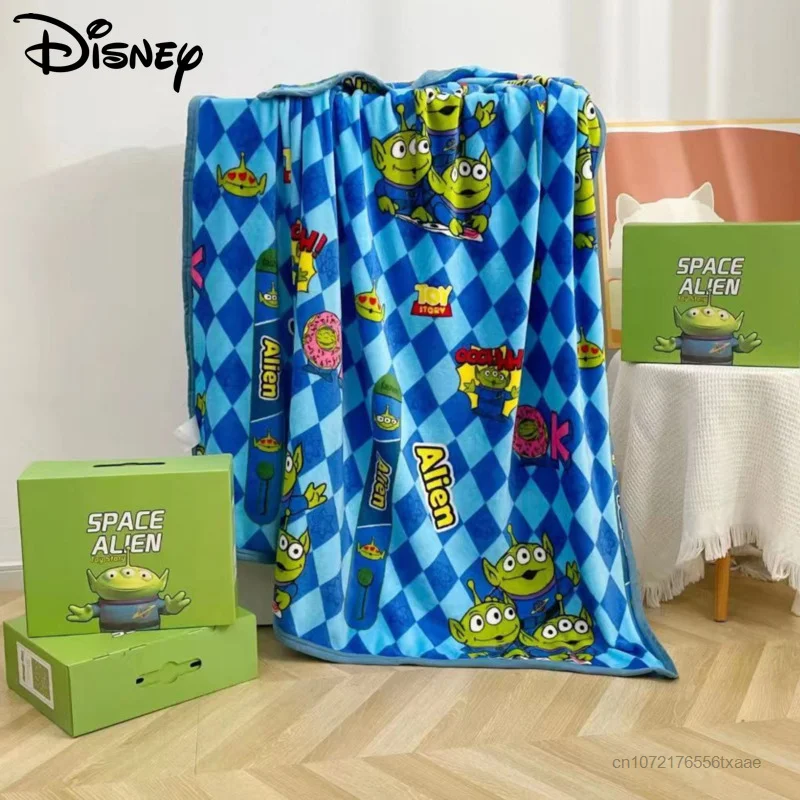 Disney Alien Blankets Cartoon Mickey Lunch Break Aircondition Soft Plush Blanket Office Long Chair Towel Fashion Blanket Flannel