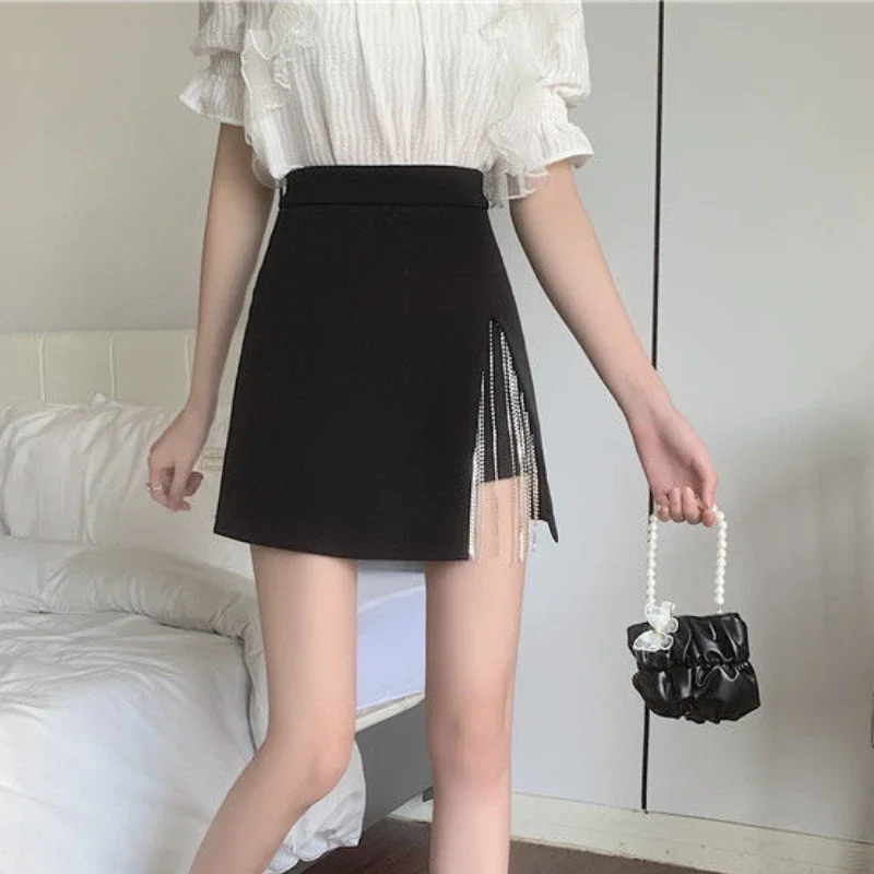 Skirts Women Chain Simple Designed Popular Stylish Korean Style All-match Classics Charming Graceful Delicate Fashion Leisure