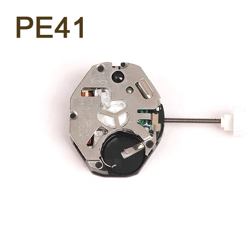 PE41 movimiento de cuarzo, piezas de repuesto para reloj, 2 manos, media, 6 en punto