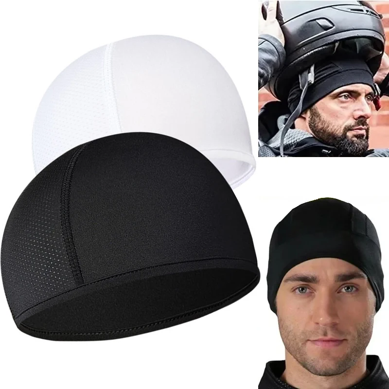 1 pz casco moto berretto interno cappello Quick Dry cappello traspirante berretto da corsa sotto il casco berretto berretto Motocross casco motore cappello