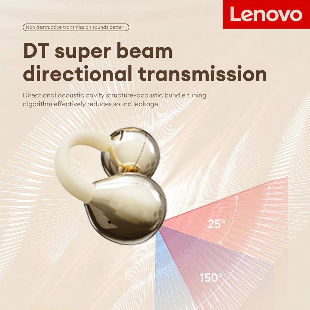 سماعات لينوفو TA410 اللاسلكية TWS بلوتوث 5.4 مؤثرات صوتية بانورامية، سماعات عمر بطارية طويلة جدًا، مريحة في الارتداء #4