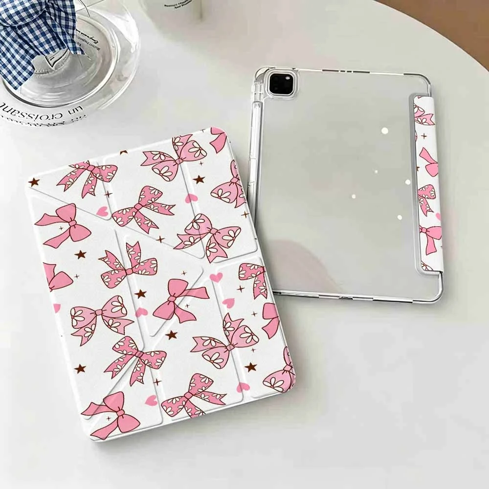 Best Seller Pink Bows For IPad Mini Air Pro 13 12.9 11 10.9 10.5 10.2 9.7 8.3 7.9 inch 5 6 7 8 th Pen Slot Tablet Case