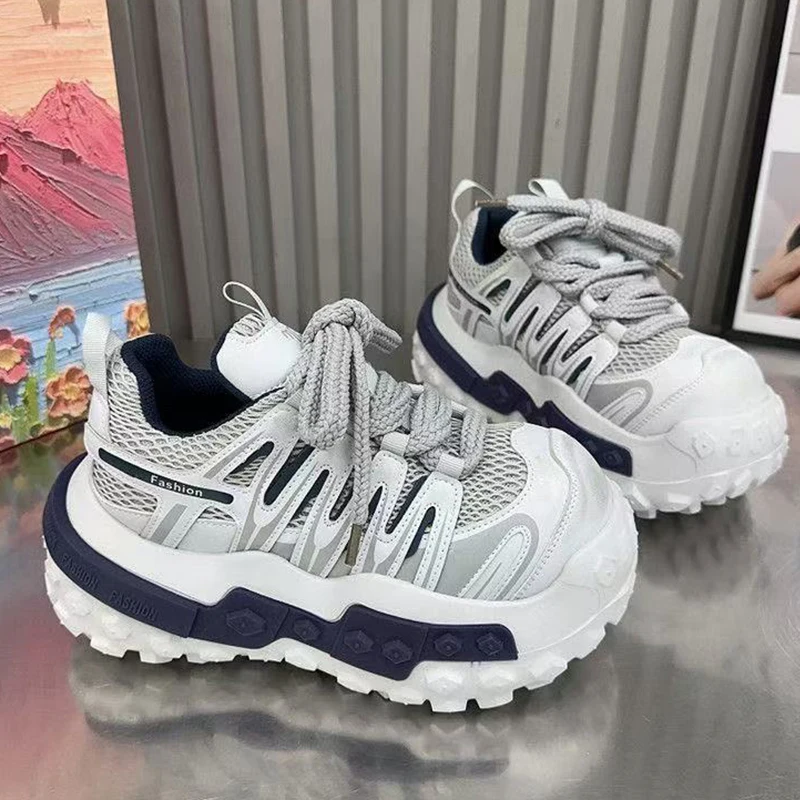 

High Quality Chunky Sneakers for Women Design Big Head Mesh Breathable Platform Female Sneakers Summer Tenis Feminino
