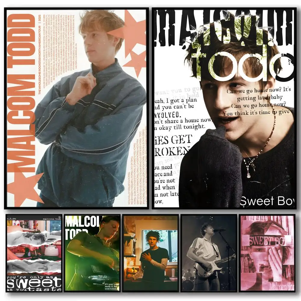 

Singer M-Malcolm Todd Poster Modern And Elegant Wall Stickers For Home Decor Living Room Dormitory Wall Art