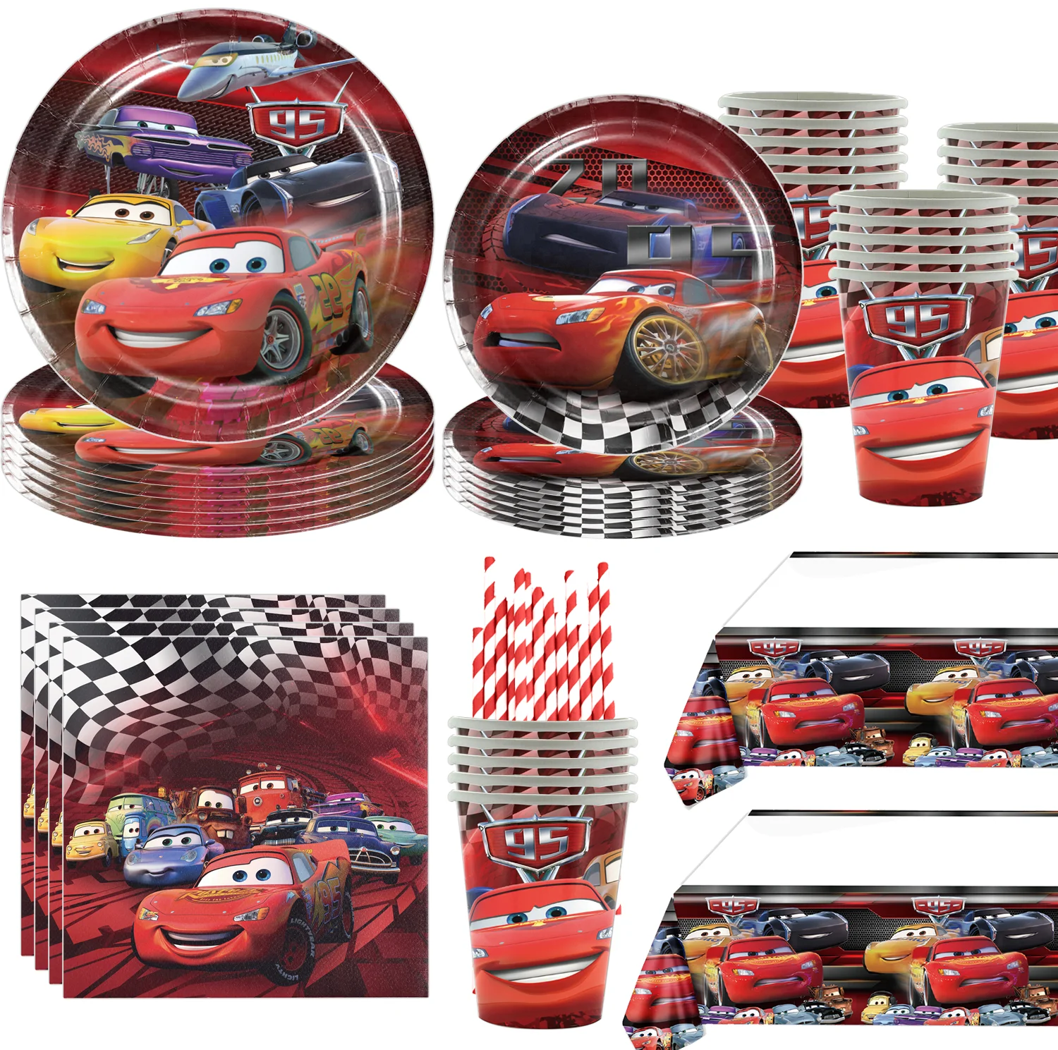 

Disney Cars Birthday Party Decorations Balloons Cartoon Lightning McQueen Theme Baby Shower Kids Birthday Party Supplies