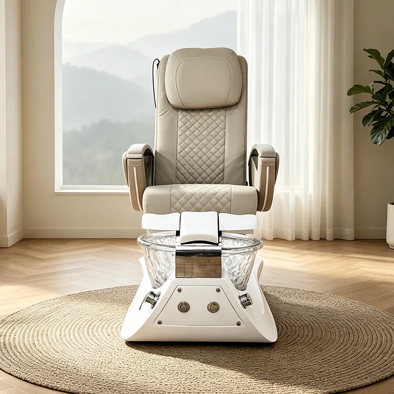 Electric Massage Pedicure Chair, Manicure Spa Salon Foot Soak Sofa, Beauty Salon Recliner, Eyelash Extension, Foot Care Therapy