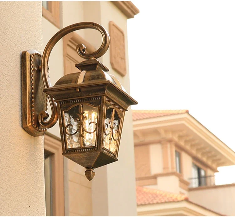 

European outdoor waterproof aisle garden balcony light American retro outdoor gate courtyard corridor light