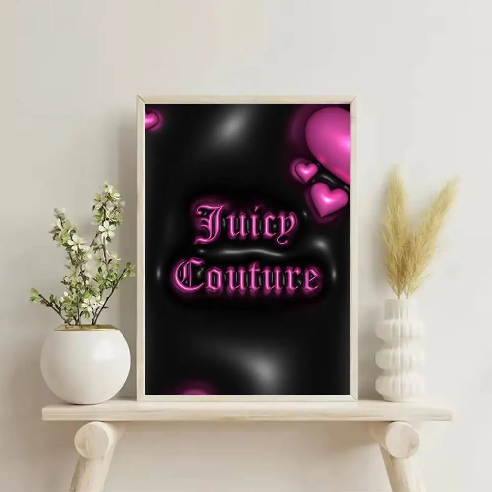 J-JUICY C-COUTURE Poster Self-adhesive Art Waterproof Paper Sticker Coffee House Bar Room Wall Decor