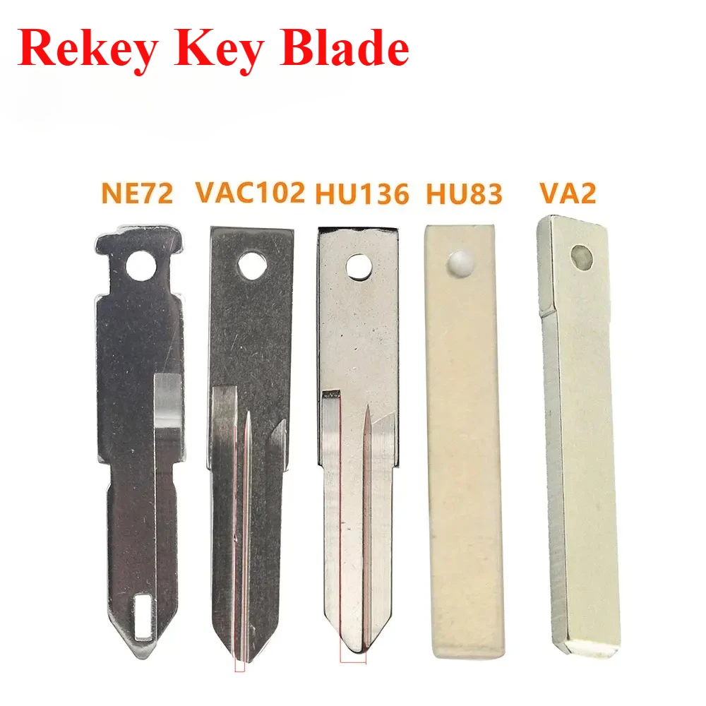 

5pcs Blank Key Blade VAC102 HU136 VA2 VA6 HU83 NE72 NE73 for Renault Peugeot Citroen Remote Fob Key Blank Rekey Kit Llave