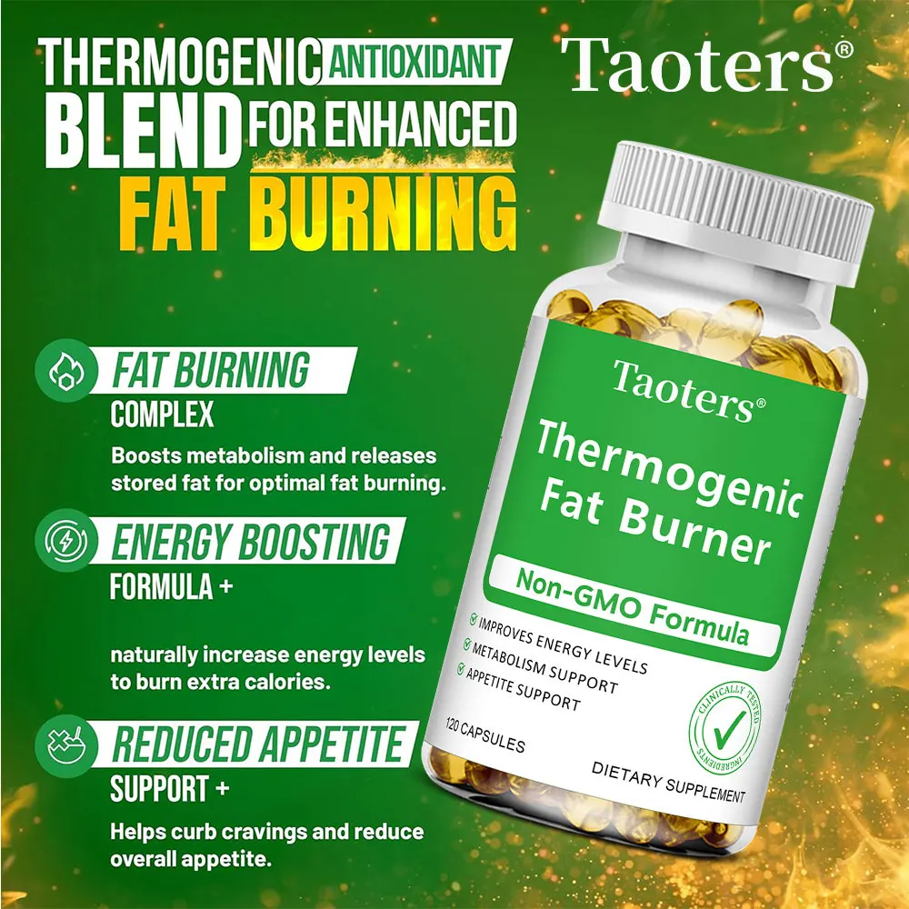 Quemador de grasa termógeno para mujeres y hombres, manejo de pesas y alivio de la sangre, suplementos para energía, soporte para metabolismo, sin OGM