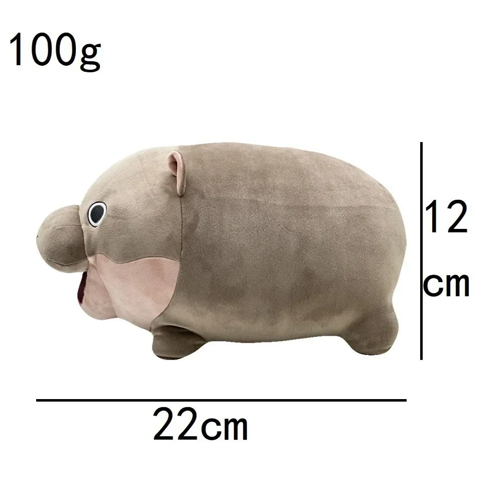 Moo Deng Hippopotamus Plush Toy Soft Stuffed Cushion Cartoon Pillow Cute Soft Stuffed Christmas Gift Room Decoration Kids Toys