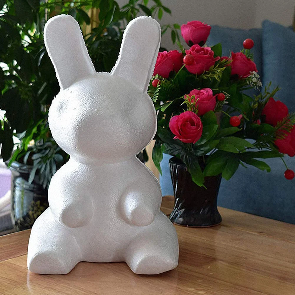 Foam Bunny Model Flower Decor Supplies DIY Rabbit Craft Mould Mold White Modelling Wedding Party Decoration Shape