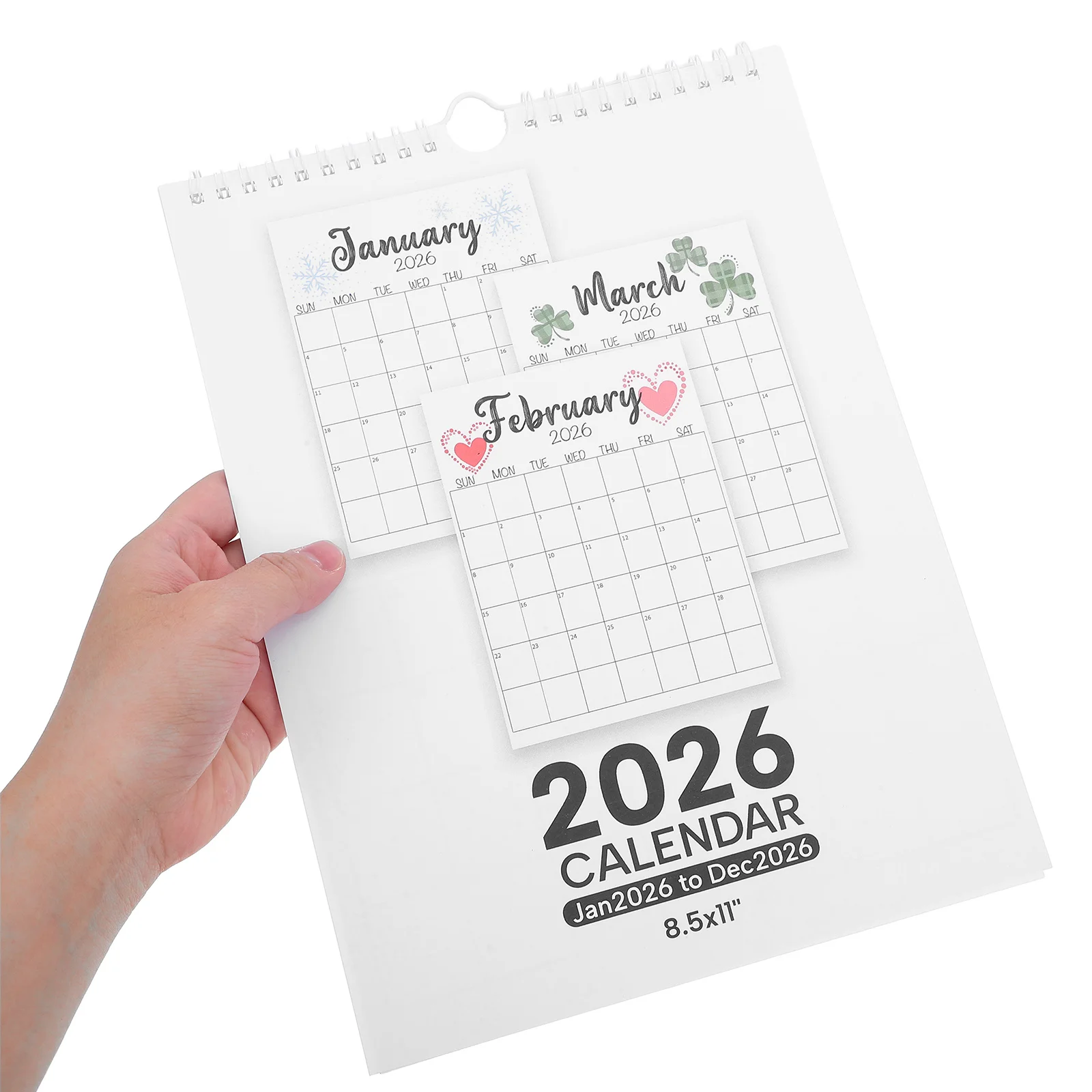 

2026 Wall Calendar Monthly Planner Jan to Dec Hanging Wall Planner Calendar Large Grid Family Office Schedule Organizer