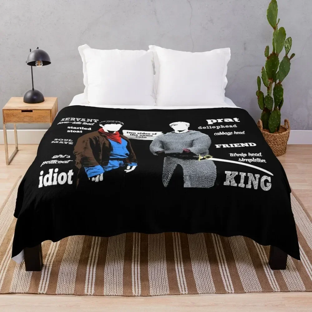 

Merlin and Arthur Titles Throw Blanket All Weather Soft Throw Blanket for Sofa
