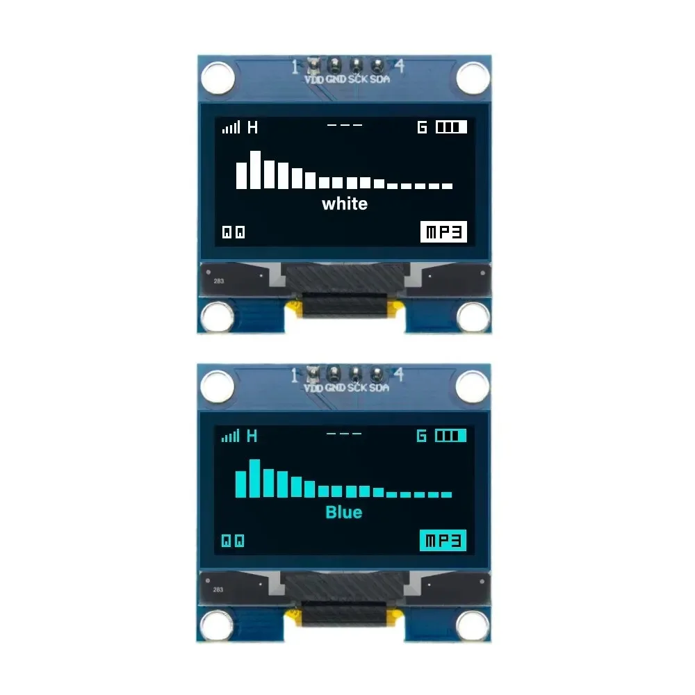 Modul Layar OLED 1.3 Inci Warna Putih/Biru Chip Penggerak CH1106 128X64 1.3 Inci OLED LCD LED IIC I2C Berkomunikasi untuk Arduino