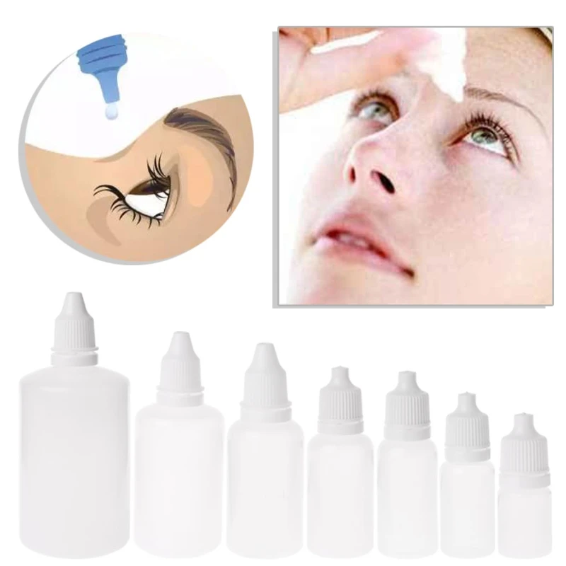 10Pcs/Lot 5-100ml Empty Plastic Squeezable Dropper Bottles Eye Liquid Dropper Dispense Store for My Bottle Cosmetic Women Beauty