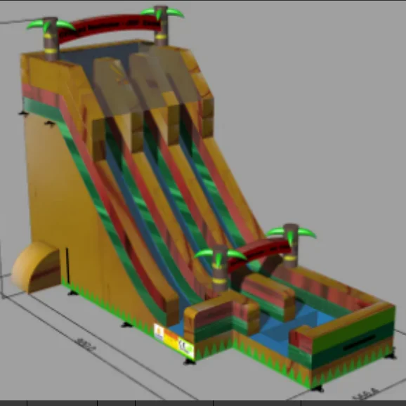 2020 Hot Sale Giant PVC Blue Crush Dual lane Water Slide Commercial Water Slide Inflatable for Kids