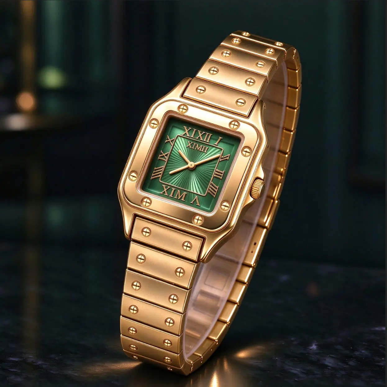 Fashion Vintage Square Women's Wristwatch Gold Metal Bracelet Romant Dial Ladies XIMILI Brand Quartz Watch for Gift