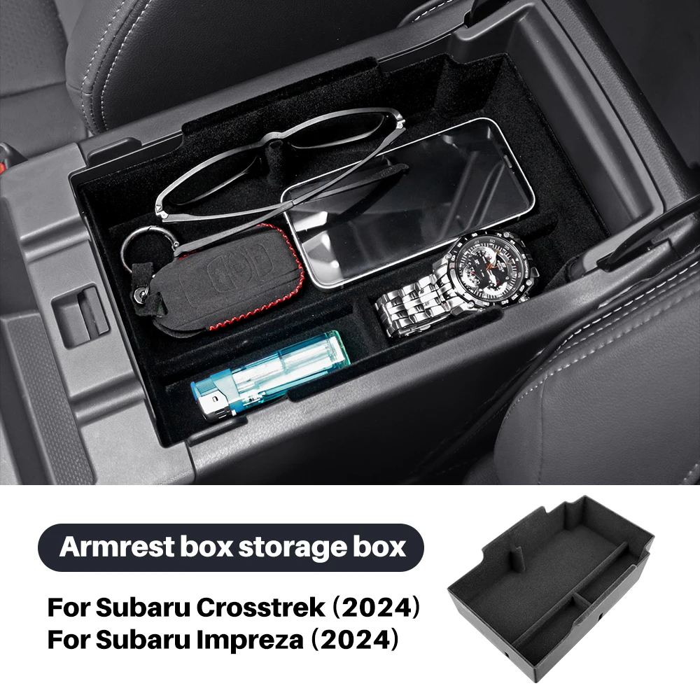 ABS for Subaru Impreza 2024 Crosstrek 2024 Central Armrest Storage Box Phone Card Holder Storage Box Tray Organizer Accessories