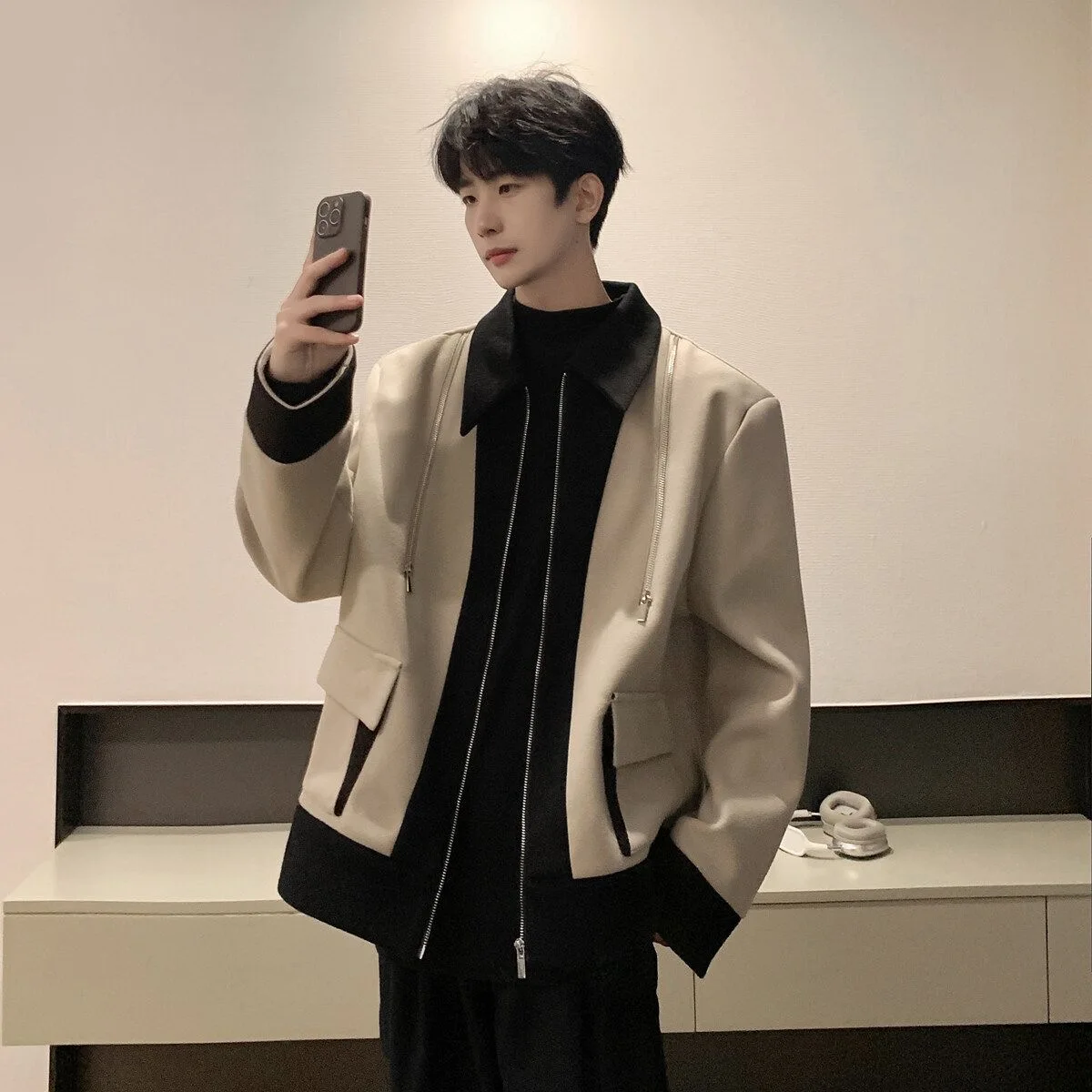 

Wool Blend Jacket Man Blue Mens Functional Practical Useful Helpful Beneficial Advantageous Profitable Gainful Rewarding Fashion