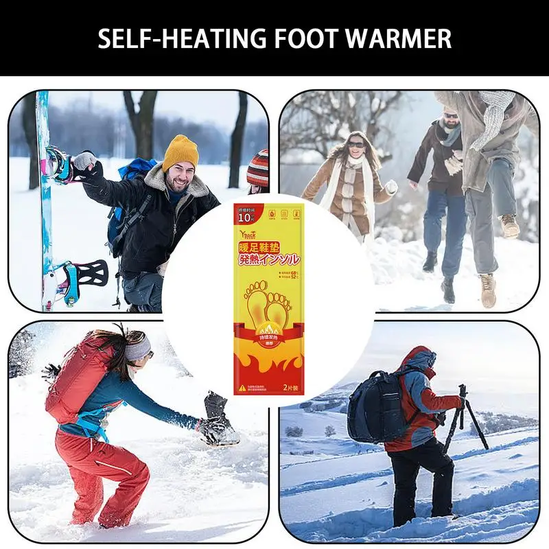 Non-woven fabric Feet Sole Soft Insoles Self-Heating Insole foot warmers Up to 10 hours of heating for winter outdoor activities