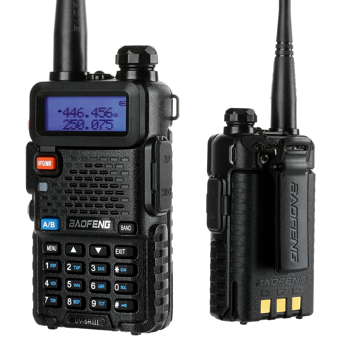 Baofeng-walkie talkie portátil uv-5r fm, original, banda dupla, vhf/uhf, transceptor para a caça