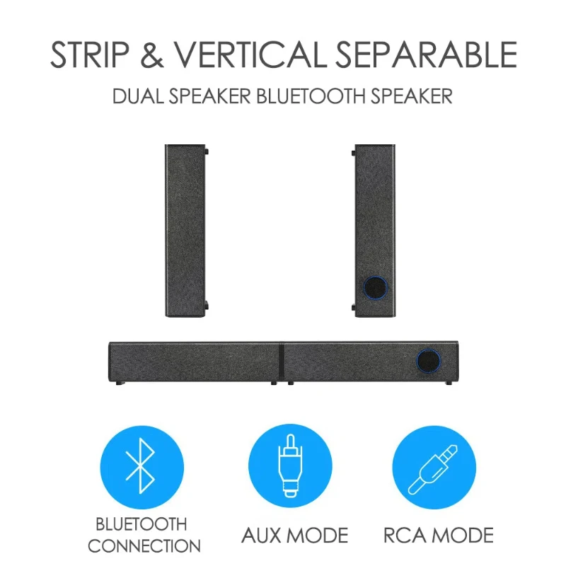 

Dual Channel Caixa De Som HIFI Stereo Surround Sound High Power20WBluetooth Edition Box Dual Speaker Detachable Assembly Speaker